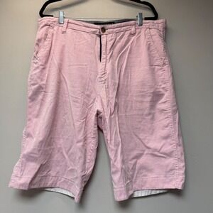 Paperdenim&cloth Corduroy Shorts Mens 38 Pink Striped Good Seersucker Style 9549